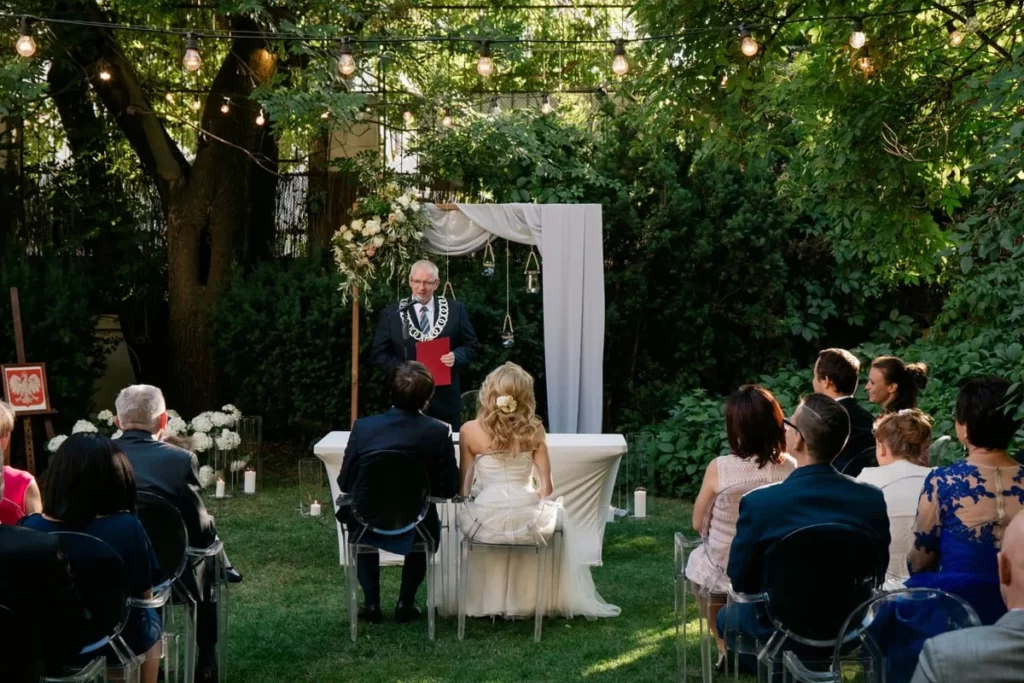 villa foksal ślub w ogrodzie