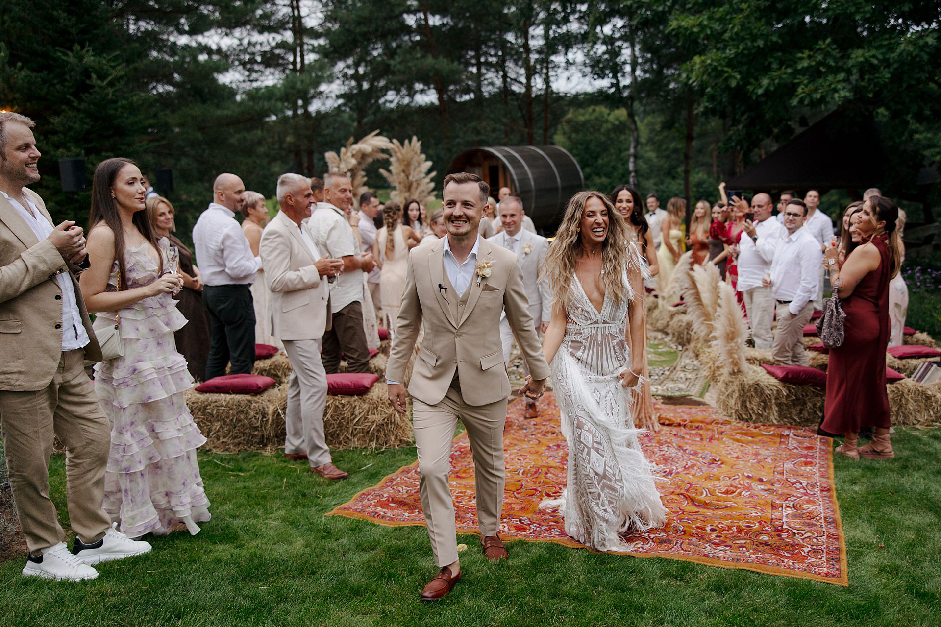 Wesele boho na prywatnej działce